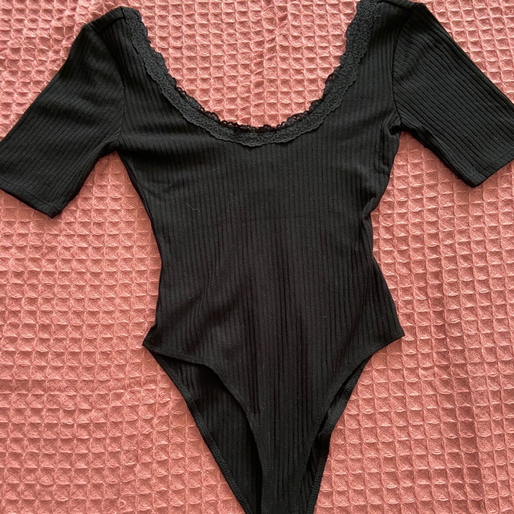 F21 Black Bodysuit